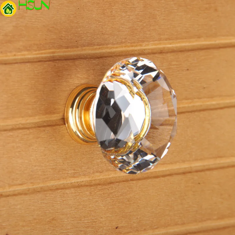 Furniture Hardware Gold - Kristal Altın Dolap Kulpları Cam Şifonyer
