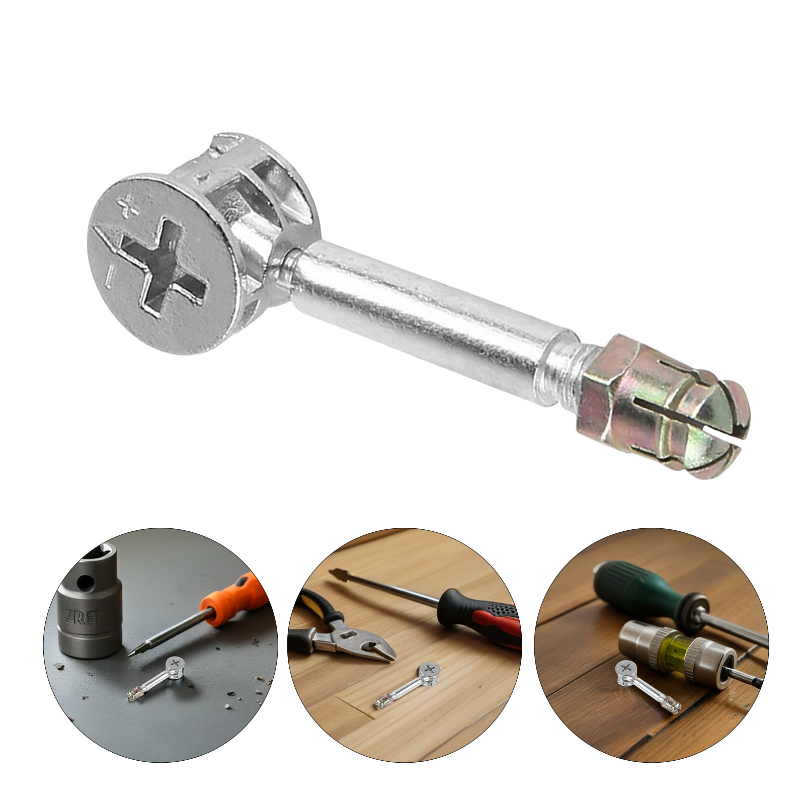 Furniture Knock Down Hardware - 40 Adet Mobilya Kam Kilidi Bağlantı