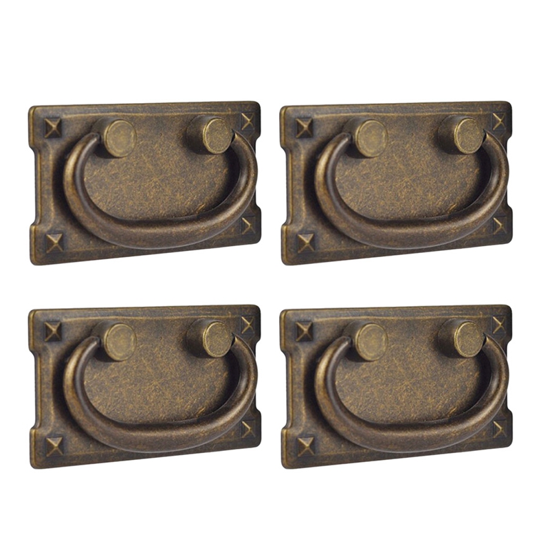 Furniture Hardware Antique - 4 adet Vintage antik bronz yüzük