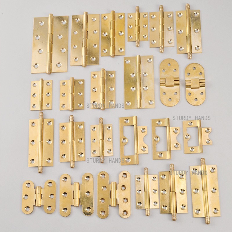 Furniture Hardware Gold - 10 adet Pirinç Menteşeler, Altın Menteşeler