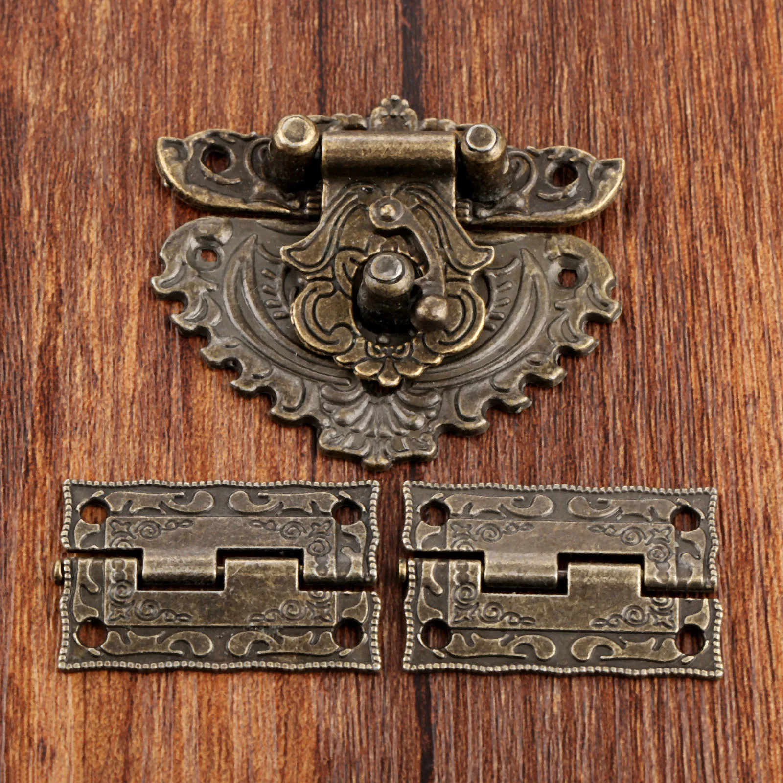 Furniture Hardware Antique - 3 adet/takım Antik Bronz Asma Kilit