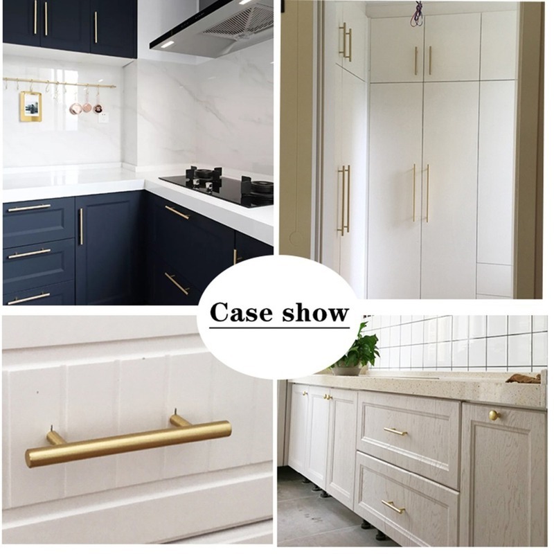 Modern Altın Fırçalanmış Düz D - Furniture Hardware Gold incelemesi ve fiyatı