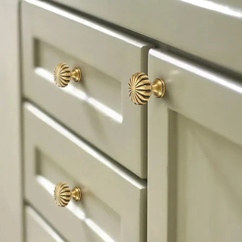 Fransız basit pirinç top topuz - Furniture Hardware Gold incelemesi ve fiyatı