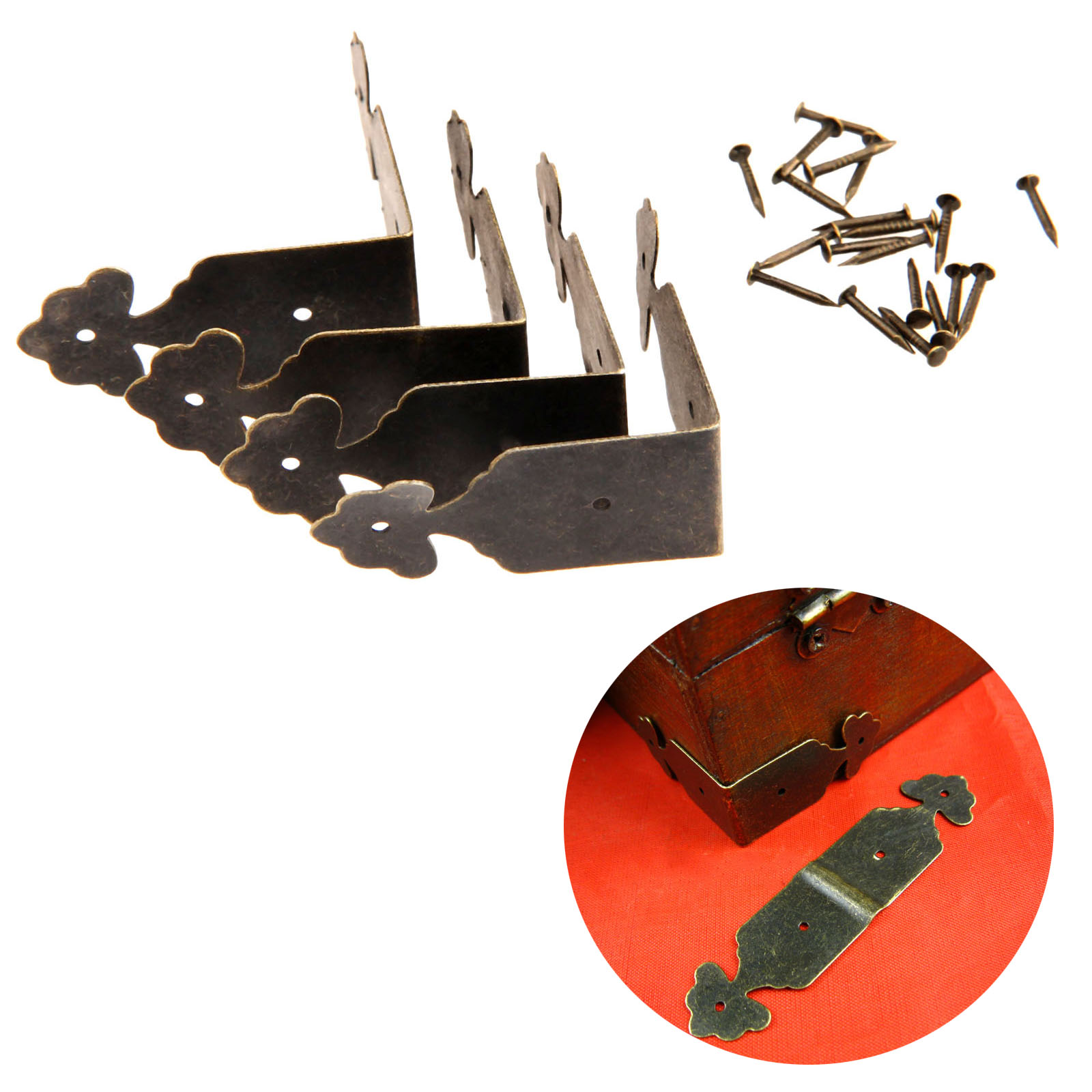 4 adet dekoratif köşe koruyucu - Furniture Hardware Antique incelemesi ve fiyatı