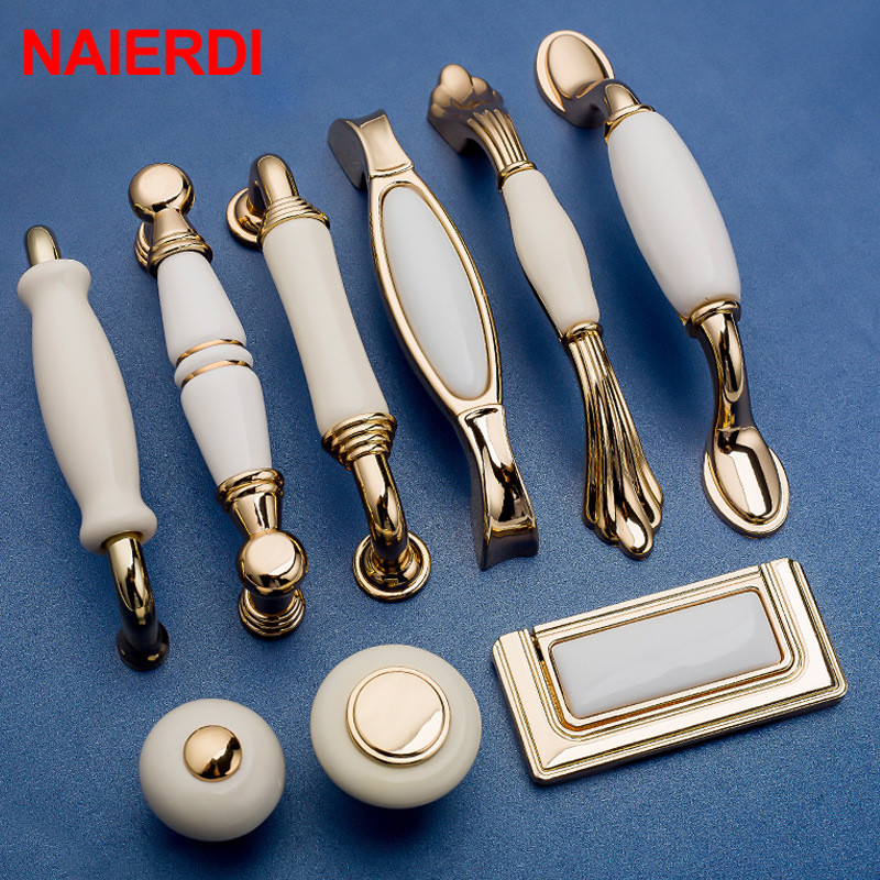 NAIERDI Altın Beyaz Seramik do - Furniture Hardware Gold incelemesi ve fiyatı
