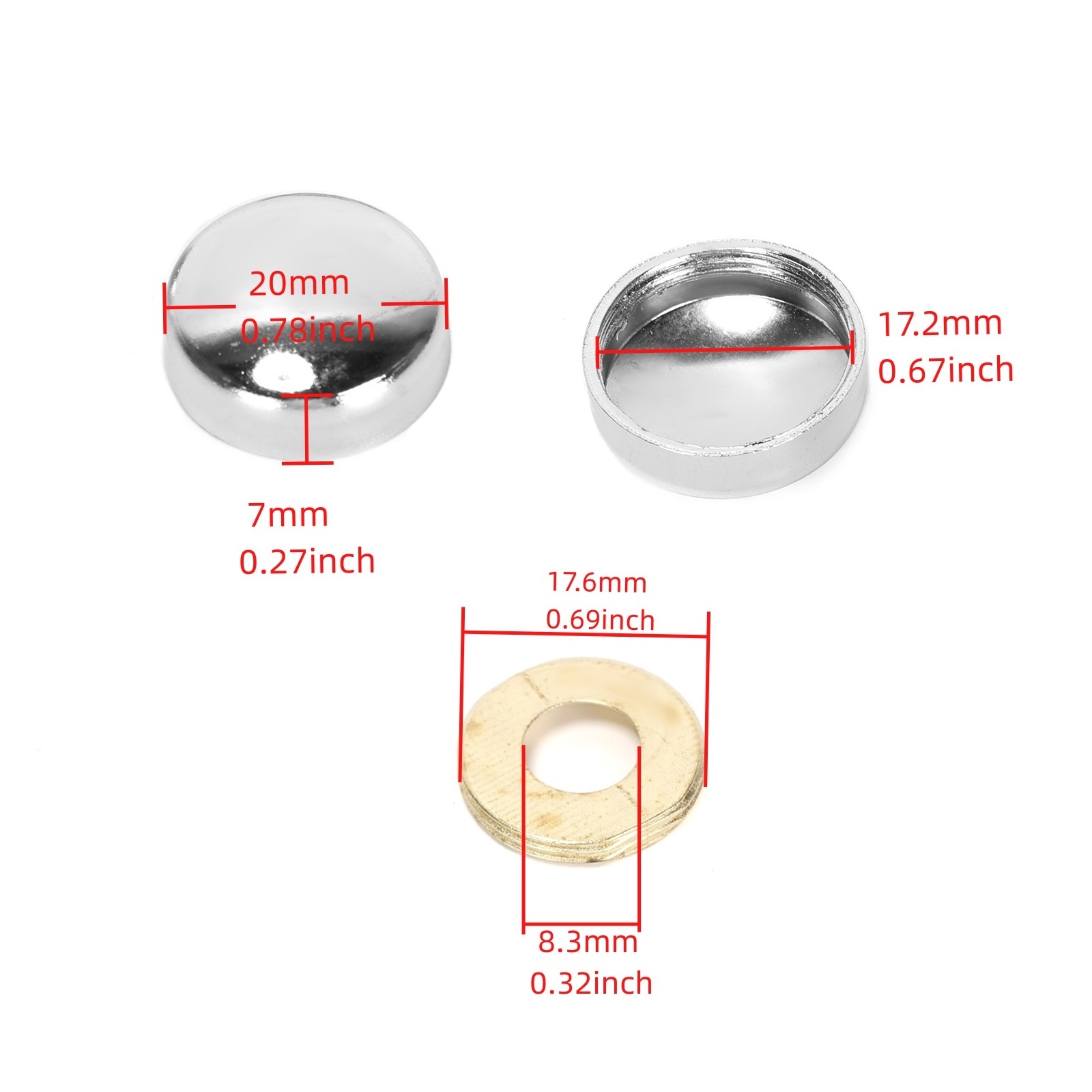 20 adet çinko alaşım ayna vida - Furniture Joinery Hardware incelemesi ve fiyatı